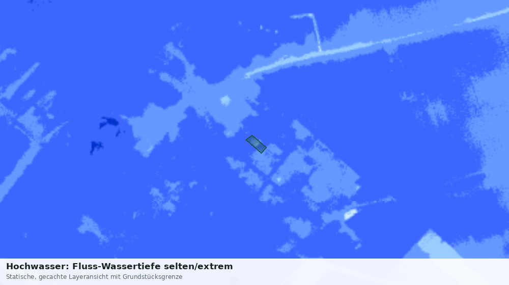 Statische Kartenansicht: Hochwasser: Fluss-Wassertiefe selten/extrem