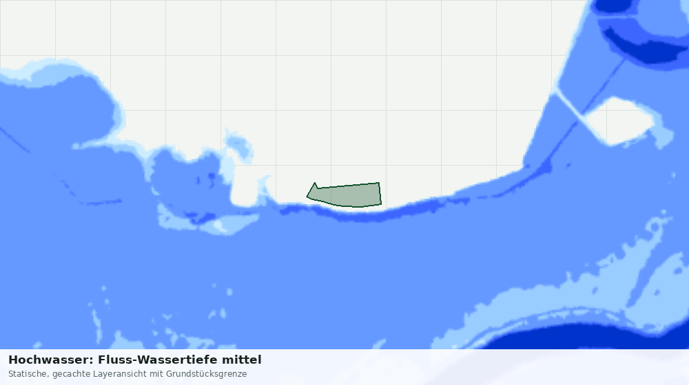 Statische Kartenansicht: Hochwasser: Fluss-Wassertiefe mittel