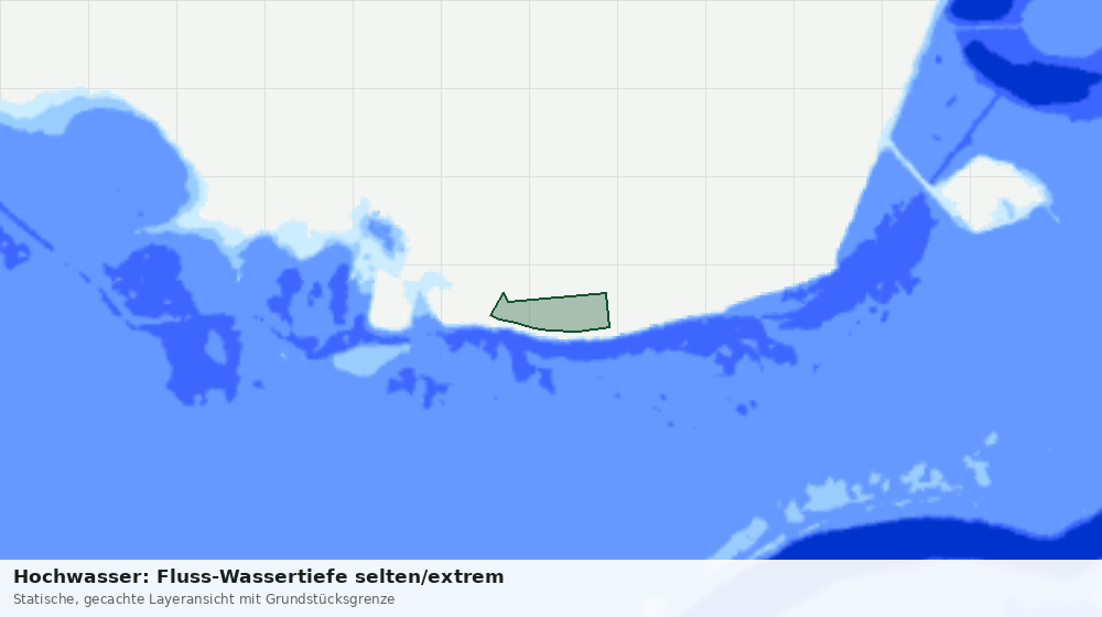 Statische Kartenansicht: Hochwasser: Fluss-Wassertiefe selten/extrem