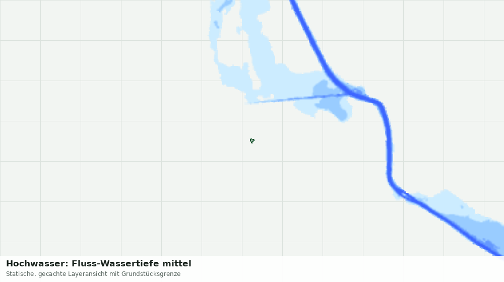 Statische Kartenansicht: Hochwasser: Fluss-Wassertiefe mittel