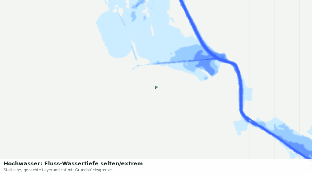 Statische Kartenansicht: Hochwasser: Fluss-Wassertiefe selten/extrem