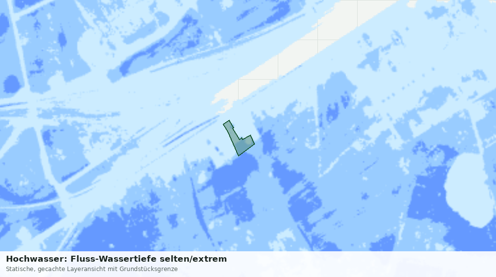 Statische Kartenansicht: Hochwasser: Fluss-Wassertiefe selten/extrem