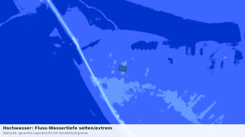 Statische Kartenansicht: Hochwasser: Fluss-Wassertiefe selten/extrem