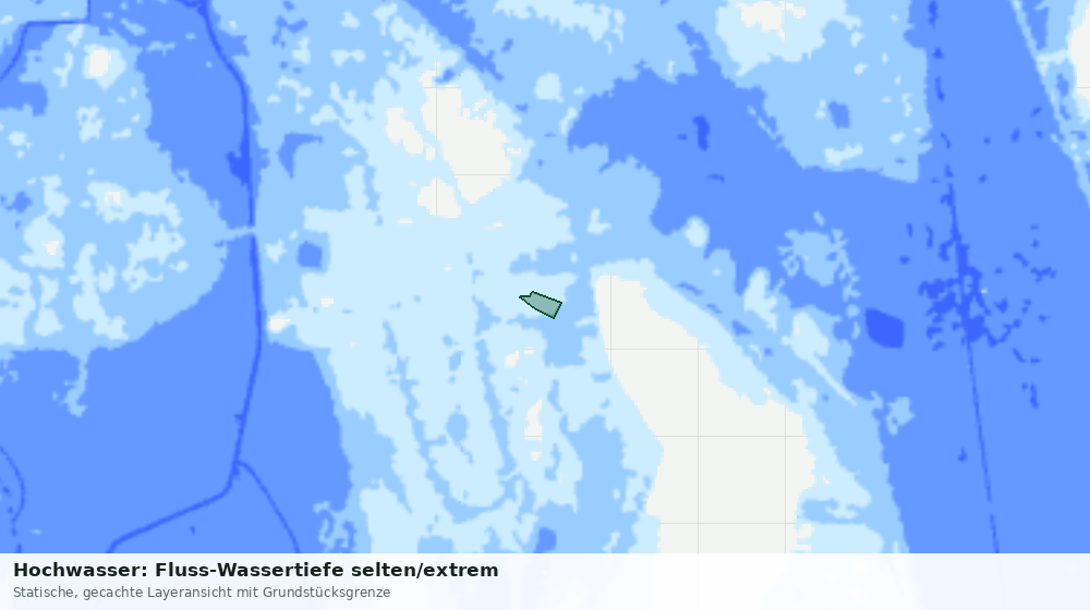 Statische Kartenansicht: Hochwasser: Fluss-Wassertiefe selten/extrem