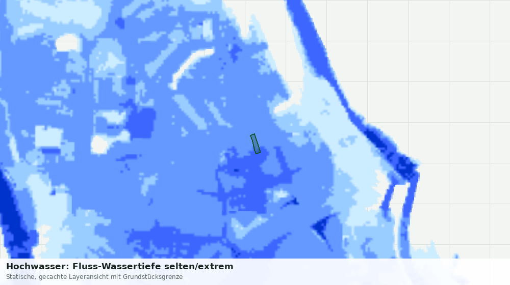 Statische Kartenansicht: Hochwasser: Fluss-Wassertiefe selten/extrem