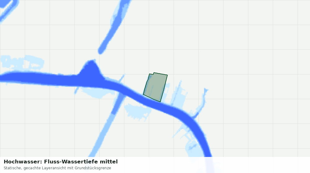 Statische Kartenansicht: Hochwasser: Fluss-Wassertiefe mittel