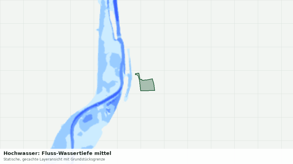 Statische Kartenansicht: Hochwasser: Fluss-Wassertiefe mittel