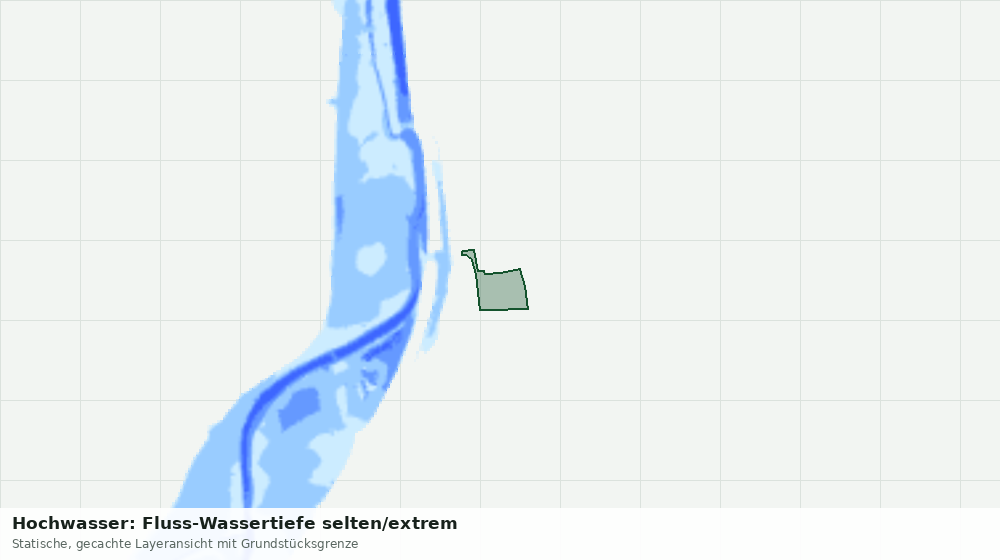 Statische Kartenansicht: Hochwasser: Fluss-Wassertiefe selten/extrem