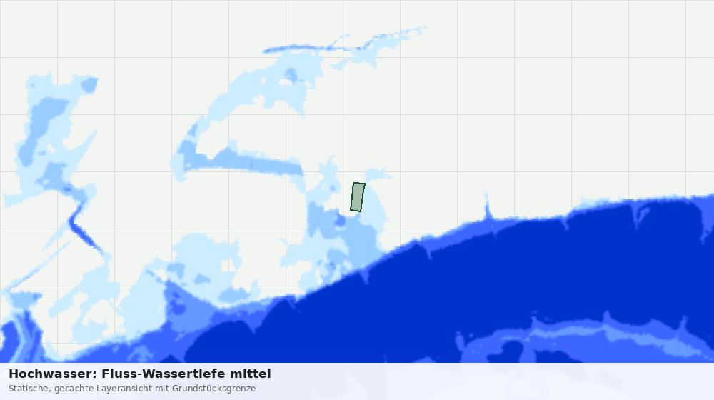 Statische Kartenansicht: Hochwasser: Fluss-Wassertiefe mittel