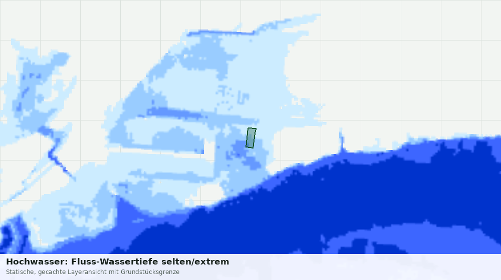 Statische Kartenansicht: Hochwasser: Fluss-Wassertiefe selten/extrem