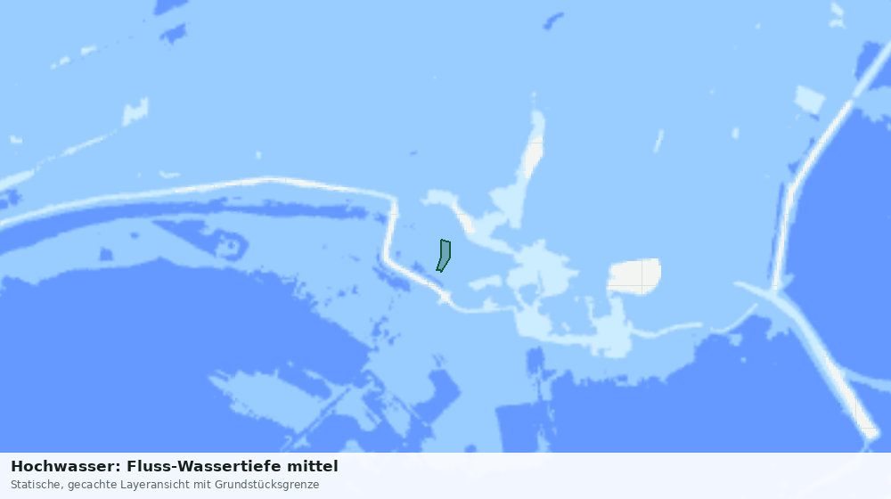 Statische Kartenansicht: Hochwasser: Fluss-Wassertiefe mittel