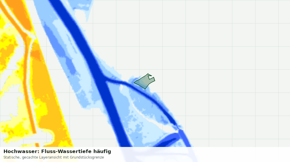 Statische Kartenansicht: Hochwasser: Fluss-Wassertiefe häufig