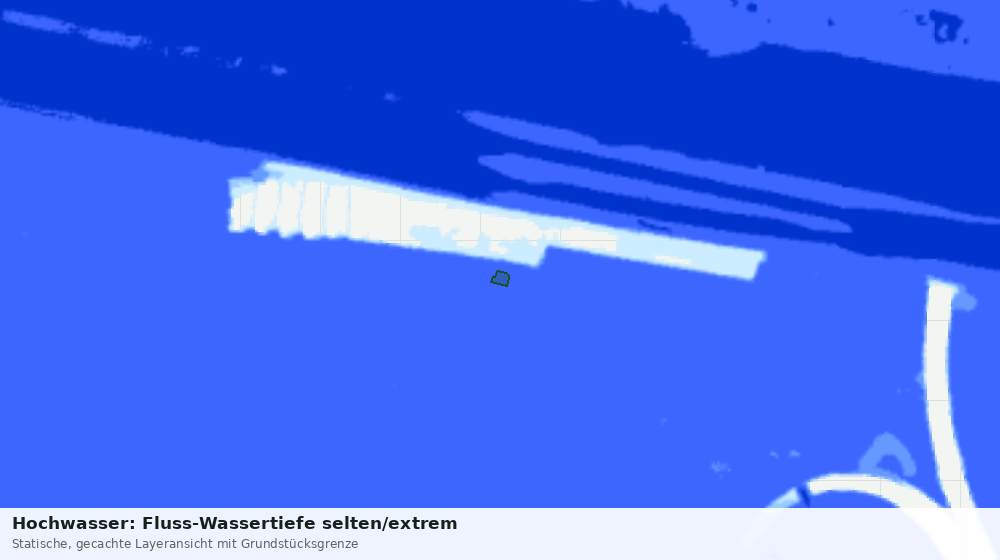 Statische Kartenansicht: Hochwasser: Fluss-Wassertiefe selten/extrem