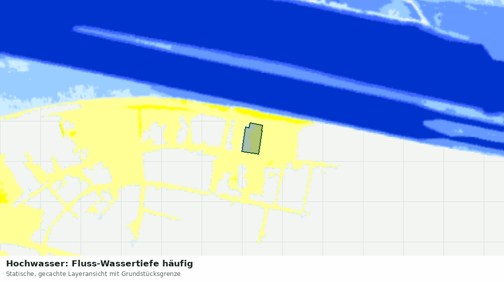 Statische Kartenansicht: Hochwasser: Fluss-Wassertiefe häufig