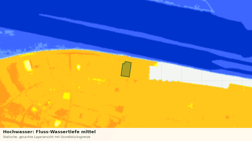 Statische Kartenansicht: Hochwasser: Fluss-Wassertiefe mittel