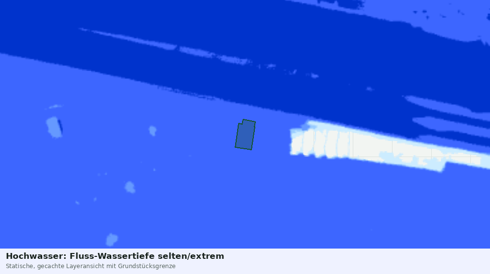 Statische Kartenansicht: Hochwasser: Fluss-Wassertiefe selten/extrem