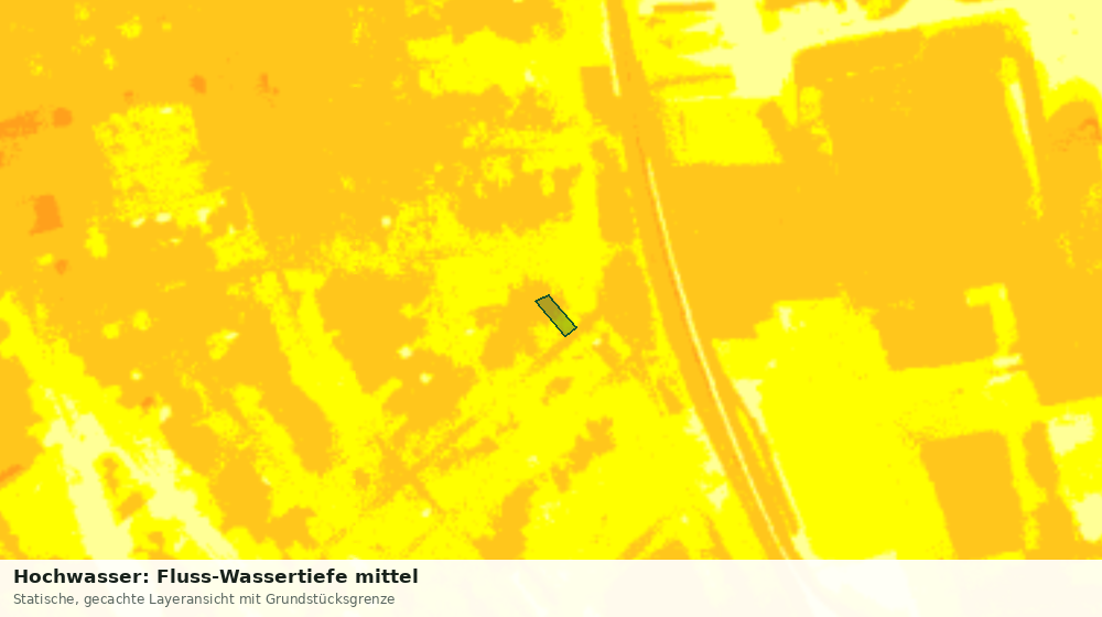 Statische Kartenansicht: Hochwasser: Fluss-Wassertiefe mittel