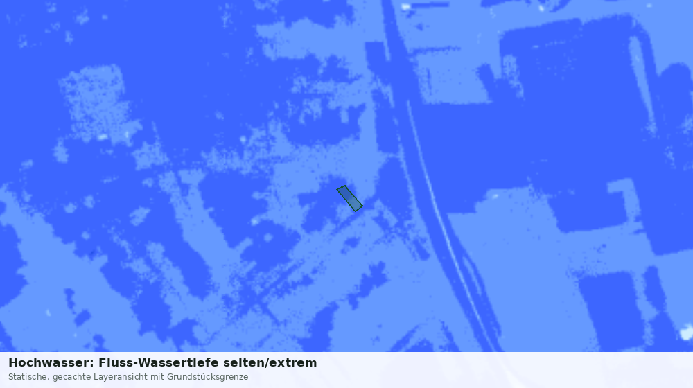 Statische Kartenansicht: Hochwasser: Fluss-Wassertiefe selten/extrem