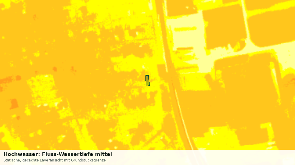 Statische Kartenansicht: Hochwasser: Fluss-Wassertiefe mittel