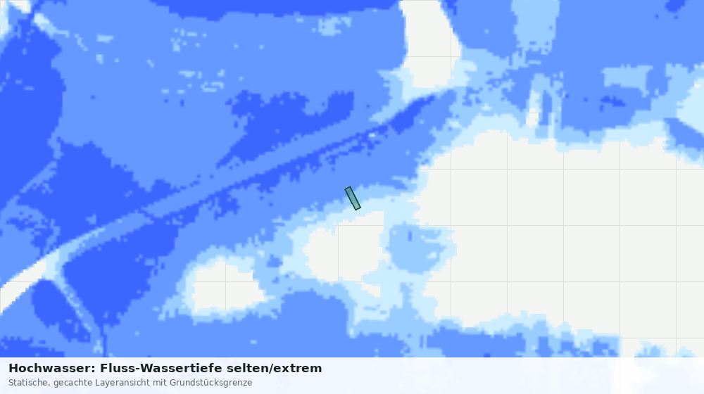 Statische Kartenansicht: Hochwasser: Fluss-Wassertiefe selten/extrem