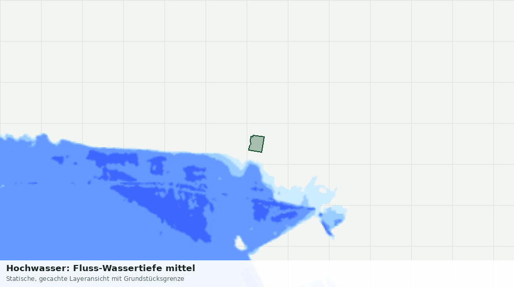 Statische Kartenansicht: Hochwasser: Fluss-Wassertiefe mittel