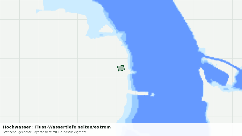 Statische Kartenansicht: Hochwasser: Fluss-Wassertiefe selten/extrem