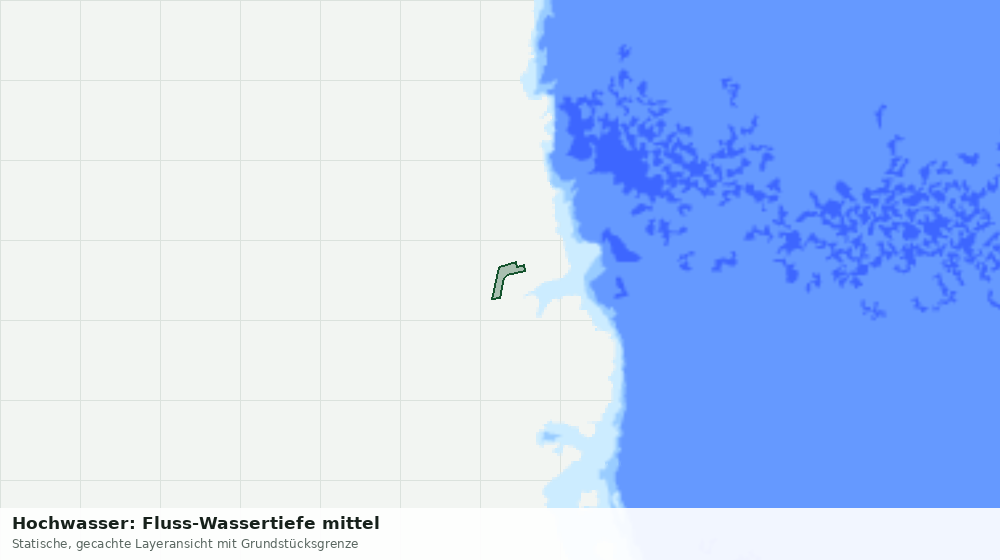 Statische Kartenansicht: Hochwasser: Fluss-Wassertiefe mittel