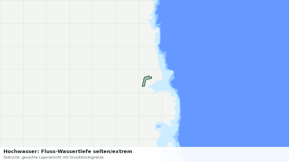 Statische Kartenansicht: Hochwasser: Fluss-Wassertiefe selten/extrem