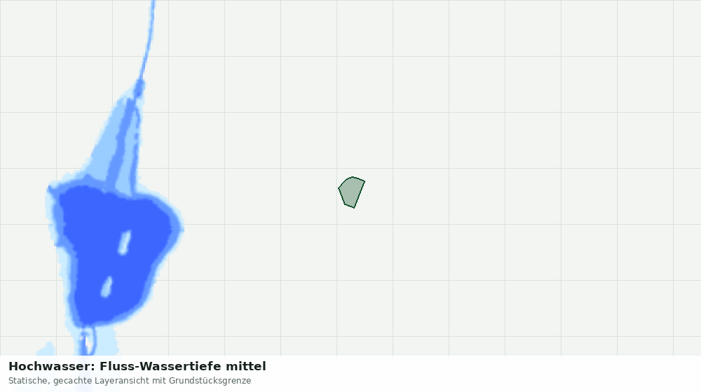 Statische Kartenansicht: Hochwasser: Fluss-Wassertiefe mittel