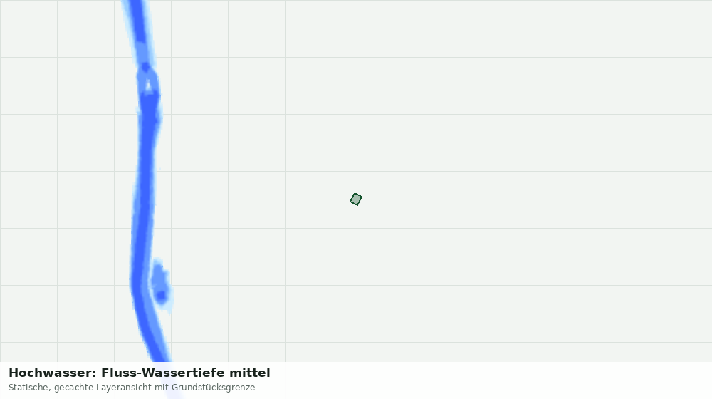 Statische Kartenansicht: Hochwasser: Fluss-Wassertiefe mittel
