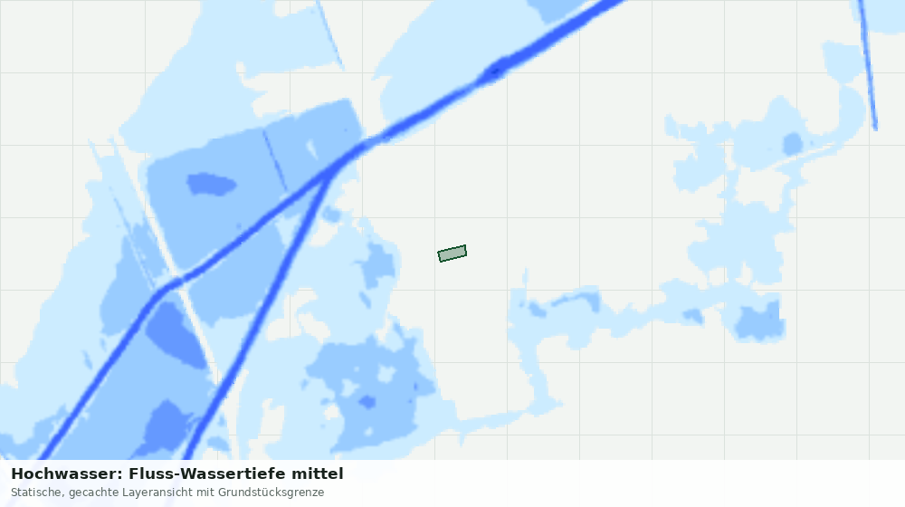 Statische Kartenansicht: Hochwasser: Fluss-Wassertiefe mittel