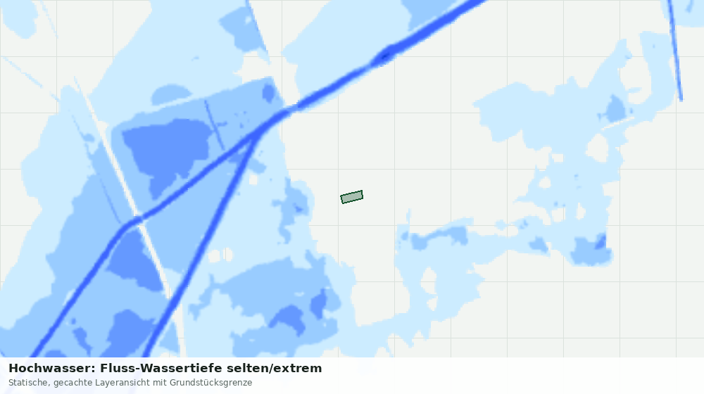 Statische Kartenansicht: Hochwasser: Fluss-Wassertiefe selten/extrem