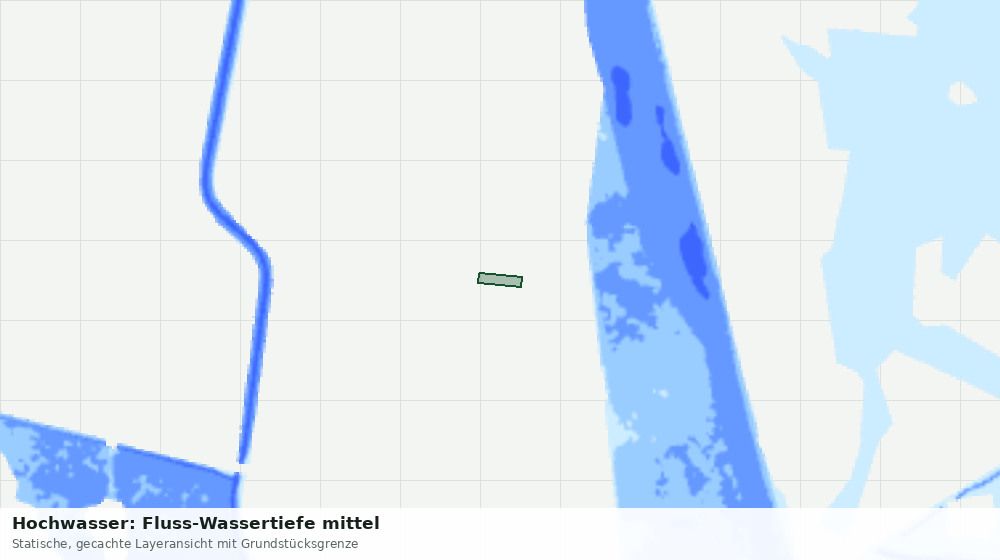 Statische Kartenansicht: Hochwasser: Fluss-Wassertiefe mittel