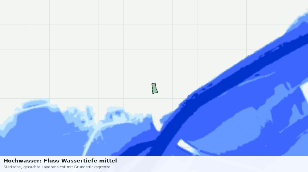 Statische Kartenansicht: Hochwasser: Fluss-Wassertiefe mittel