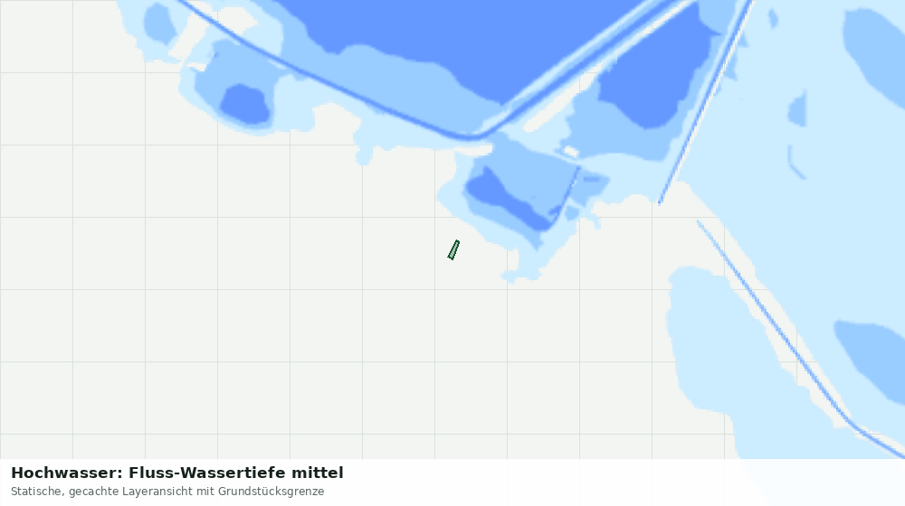 Statische Kartenansicht: Hochwasser: Fluss-Wassertiefe mittel