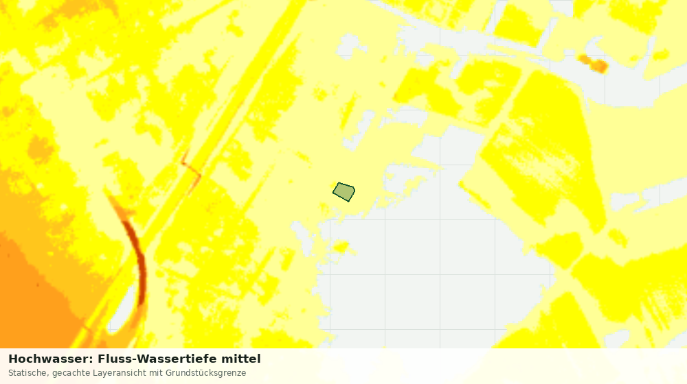 Statische Kartenansicht: Hochwasser: Fluss-Wassertiefe mittel