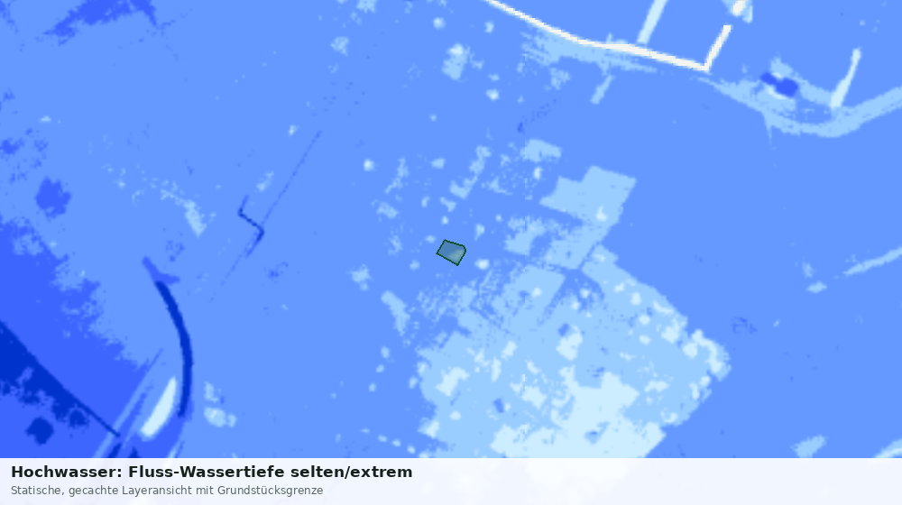 Statische Kartenansicht: Hochwasser: Fluss-Wassertiefe selten/extrem