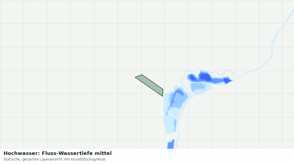Statische Kartenansicht: Hochwasser: Fluss-Wassertiefe mittel