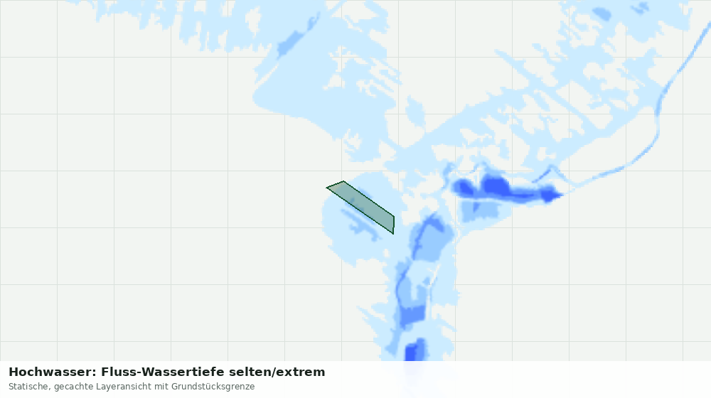 Statische Kartenansicht: Hochwasser: Fluss-Wassertiefe selten/extrem