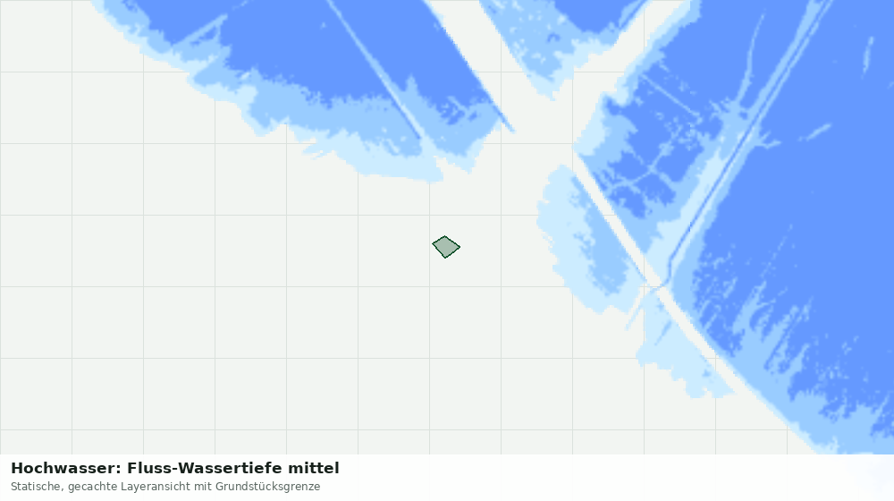 Statische Kartenansicht: Hochwasser: Fluss-Wassertiefe mittel