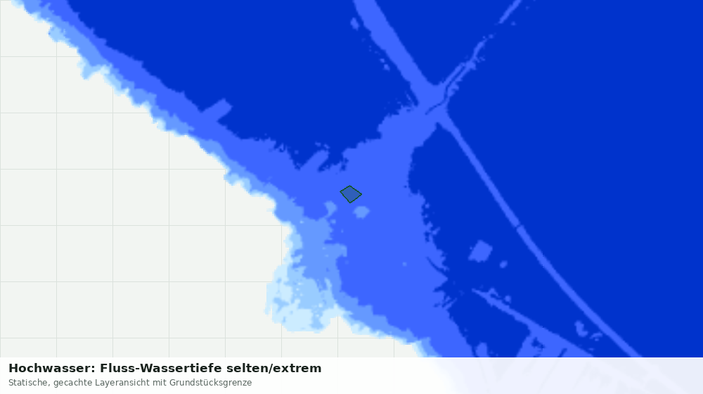 Statische Kartenansicht: Hochwasser: Fluss-Wassertiefe selten/extrem