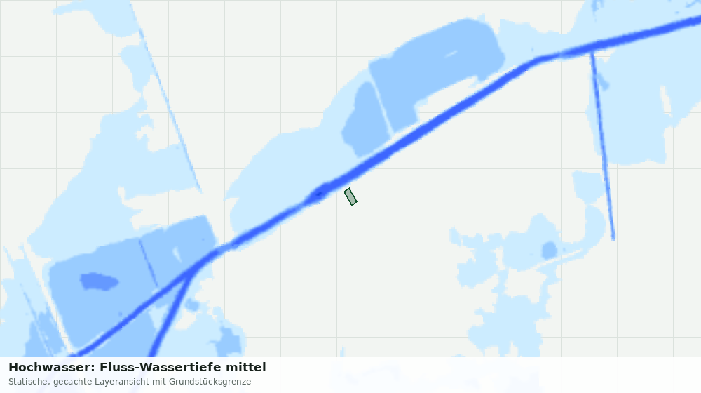 Statische Kartenansicht: Hochwasser: Fluss-Wassertiefe mittel
