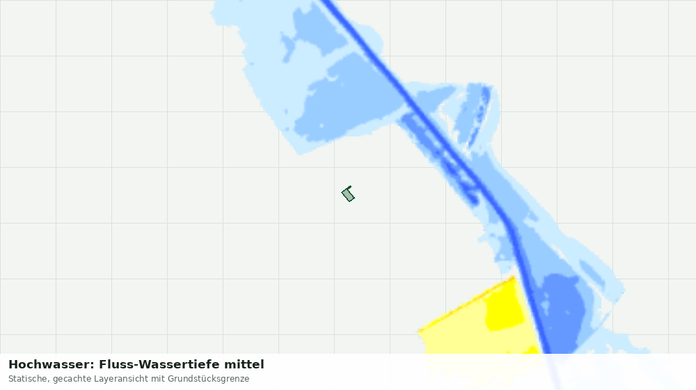 Statische Kartenansicht: Hochwasser: Fluss-Wassertiefe mittel