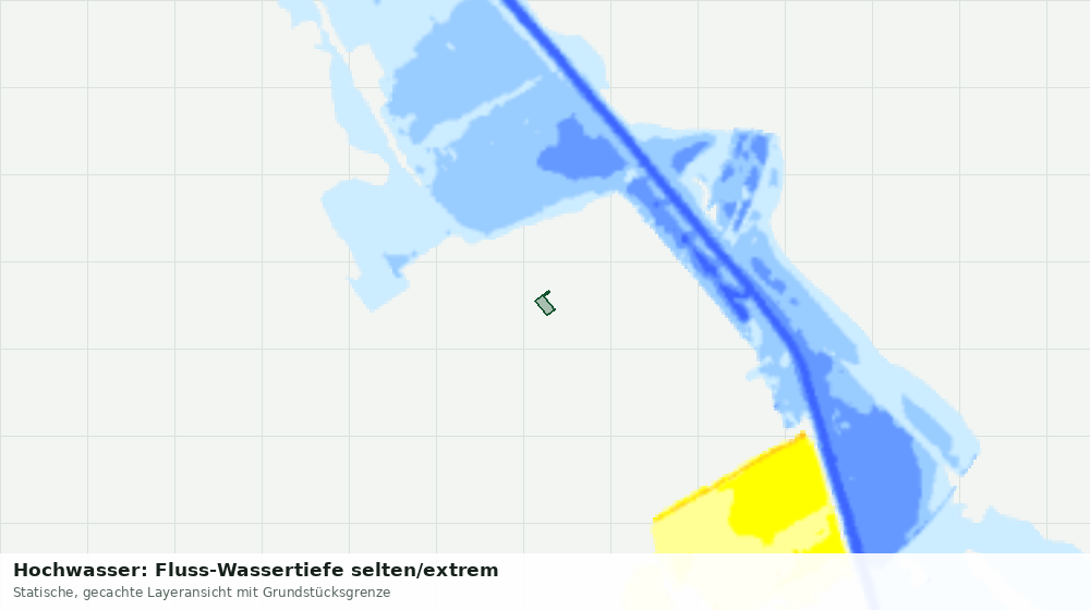Statische Kartenansicht: Hochwasser: Fluss-Wassertiefe selten/extrem