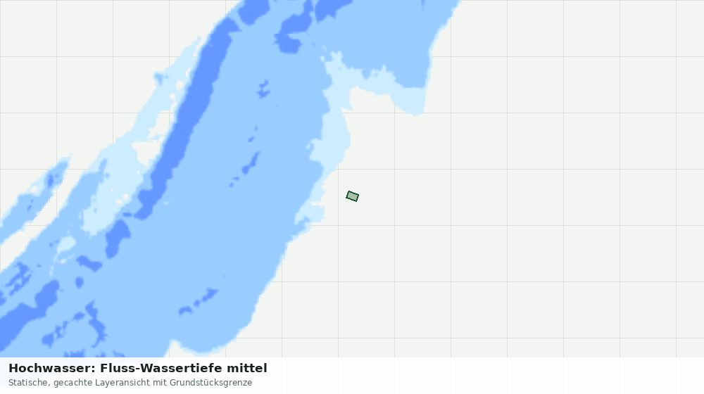 Statische Kartenansicht: Hochwasser: Fluss-Wassertiefe mittel
