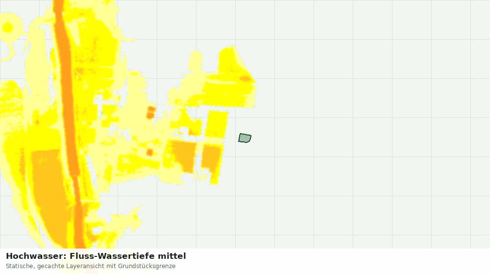 Statische Kartenansicht: Hochwasser: Fluss-Wassertiefe mittel