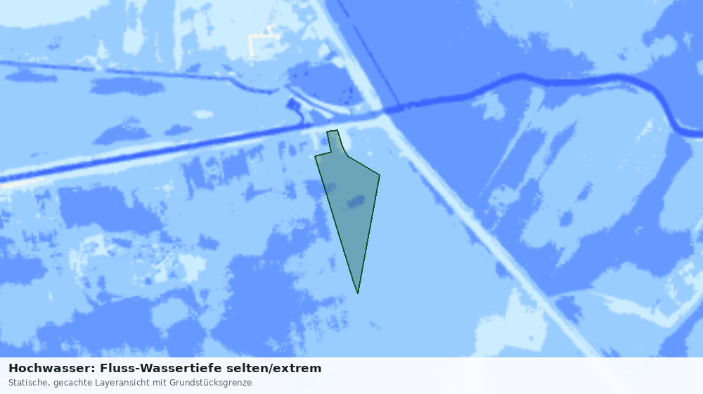 Statische Kartenansicht: Hochwasser: Fluss-Wassertiefe selten/extrem