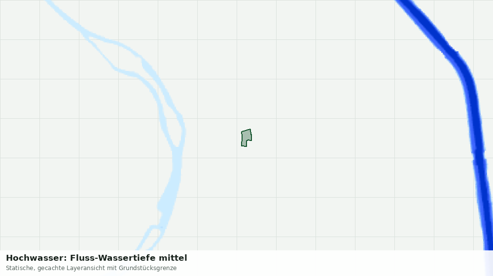 Statische Kartenansicht: Hochwasser: Fluss-Wassertiefe mittel