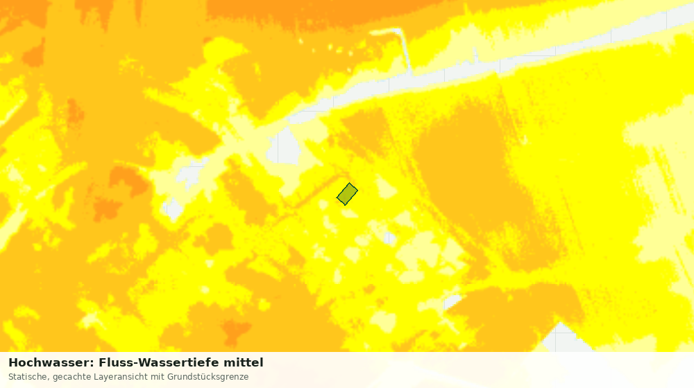 Statische Kartenansicht: Hochwasser: Fluss-Wassertiefe mittel