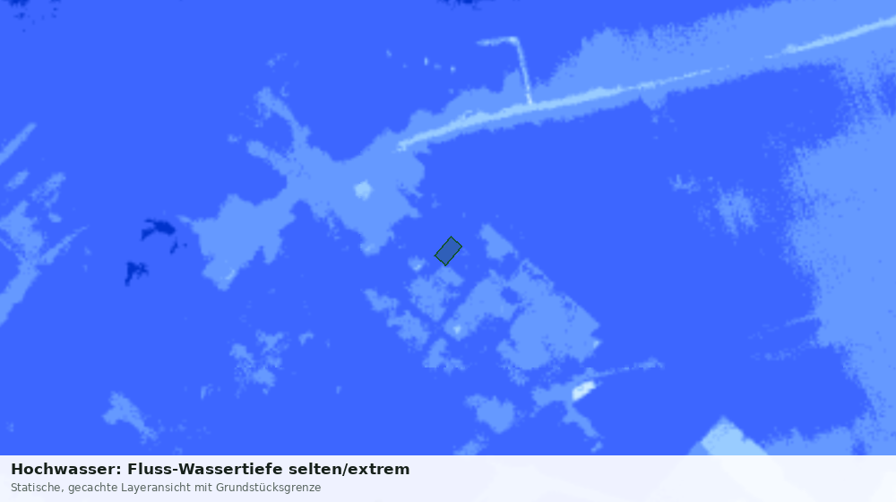 Statische Kartenansicht: Hochwasser: Fluss-Wassertiefe selten/extrem